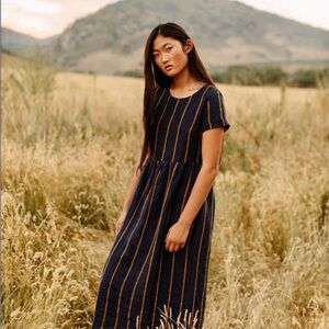 Pyne & Smith No 17 in Oxford Stripe Sz S EUC